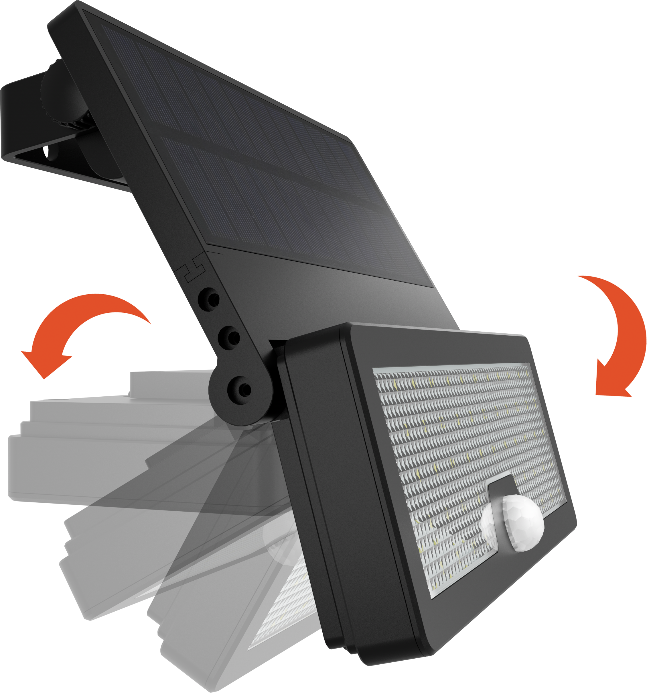 PICCO 8W - 8W battery-powered solar spotlight, adjustable with PIR sensor
