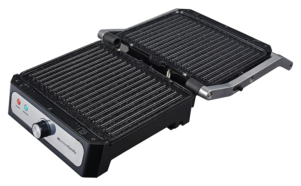 Bistecchiera IRIS con piastre in ceramica removibili, 1800W, 28x25cm, con termostato