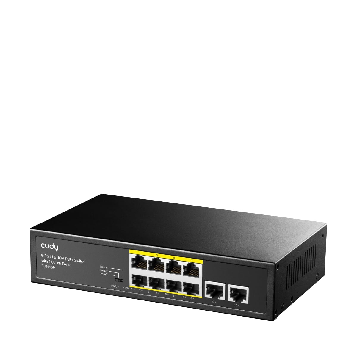FS1010P - 8-Port 10/100M PoE+ Switch with 2 Uplink Ports 120W