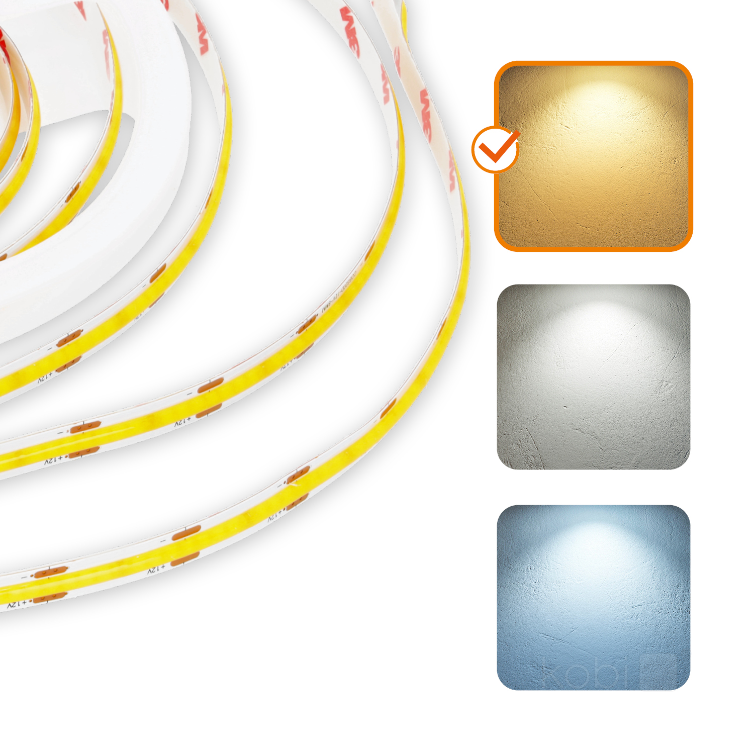 COB LED Strip 320LED 12V IP20 3000K