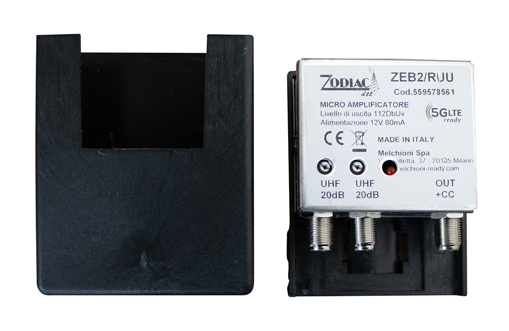 ZEB2RUU - 5G Free DVB-T2 Amplifier for Pole Mount with 2 UHF Band Inputs