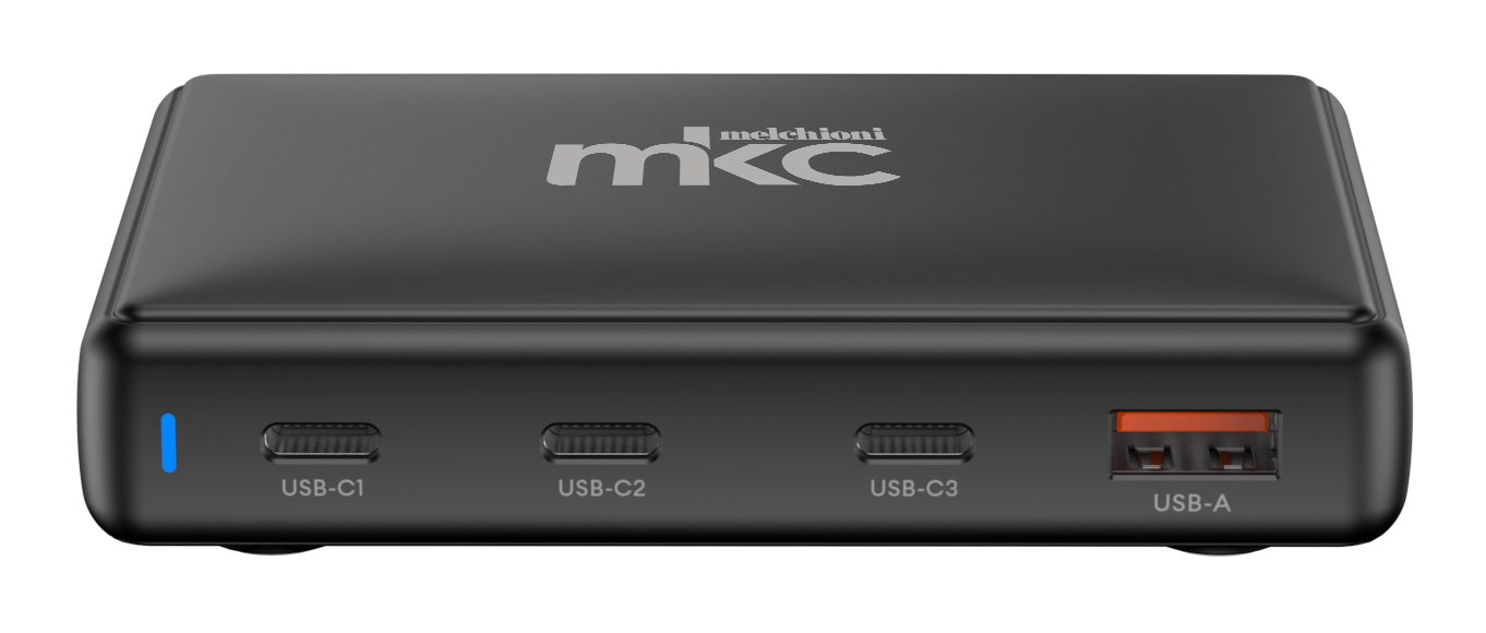 USB GAN 140W PD Charger 3 USB-C + 1 USB-A Black