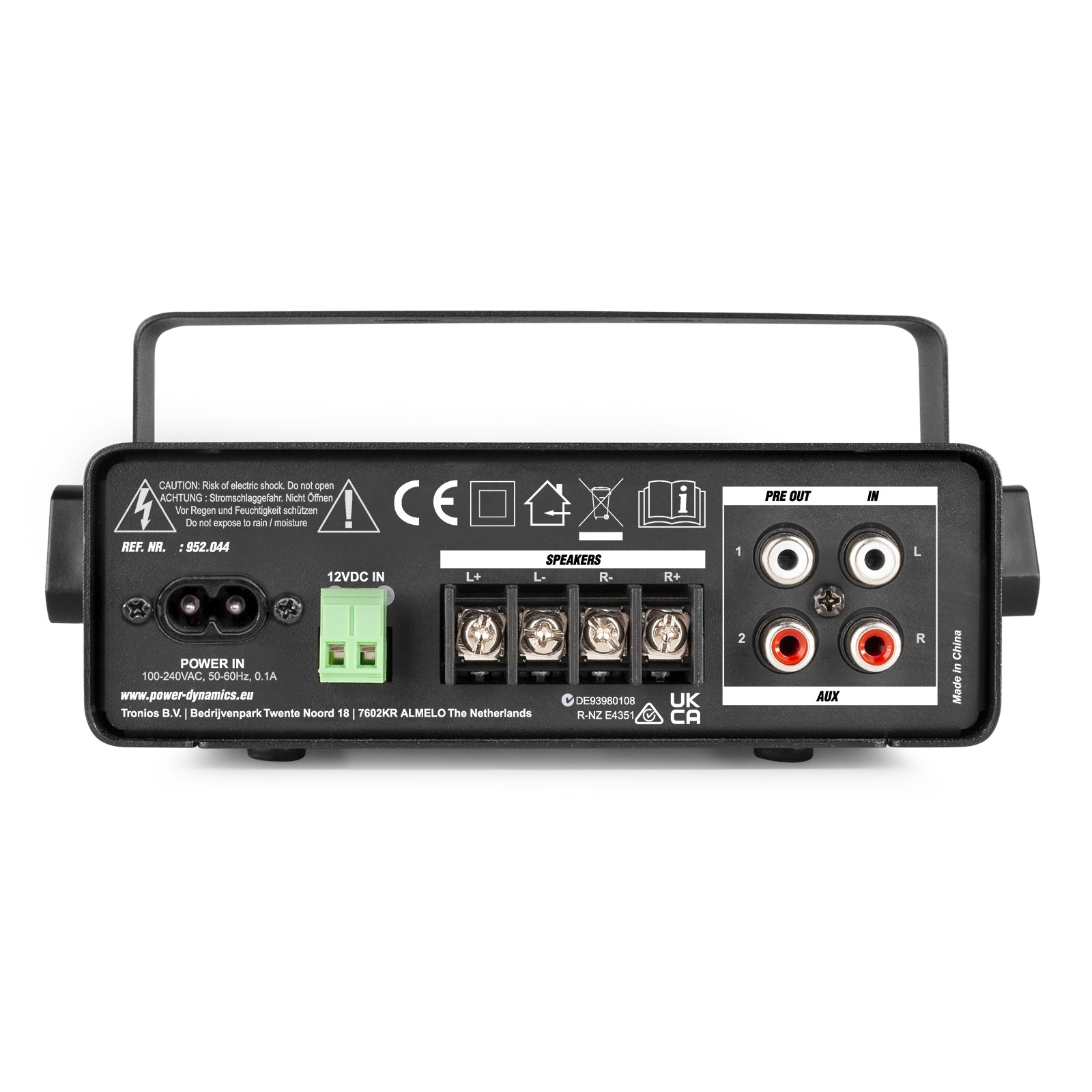 Amplificatore PA da 30W 12V/220V PDC30