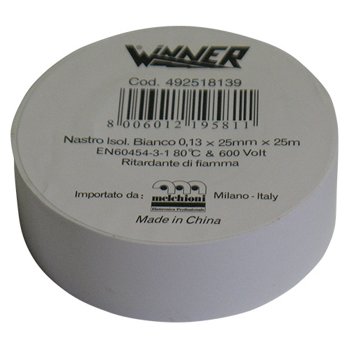 MKC 492518139 Insulating tape white 0,13mmx25mmx25mt self-extinguishing