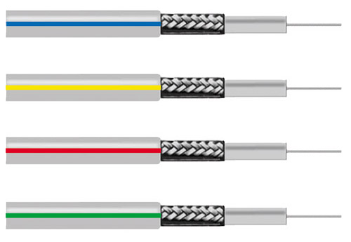ZDA-5.0R - Cavo coassiale  75 Ohm, rosso, conduttori in rame, diametro 5 mm, classe A, pull box  150mt.