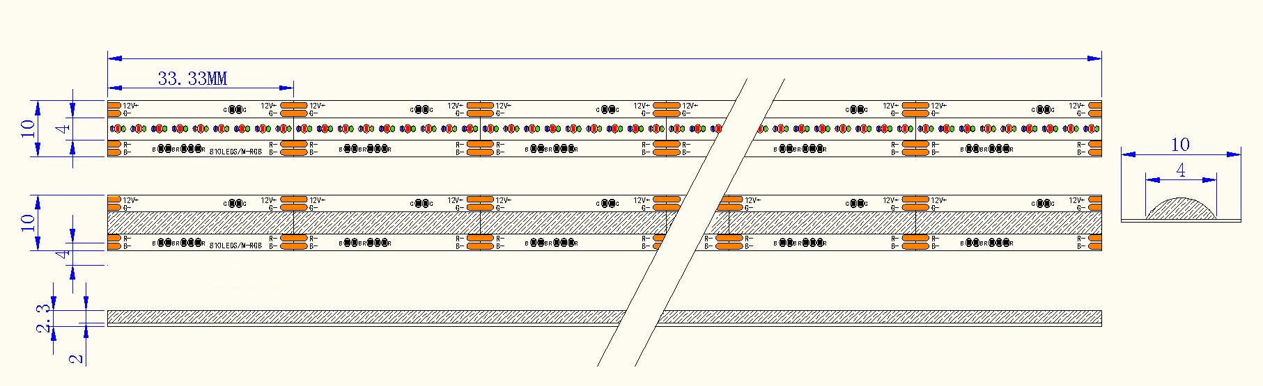 Striscia LED COB SL-COB784-24VRGBW-IP65