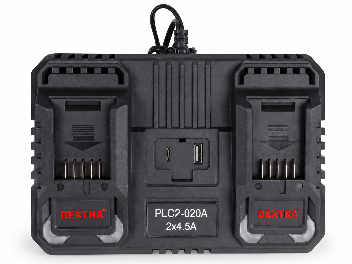 Doppio Caricabatterie Rapido 20V 4,5A con Doppio Isolamento DEXTRA
