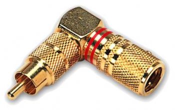 SPINA RCA 90° METALLICA DORATA ROSSO