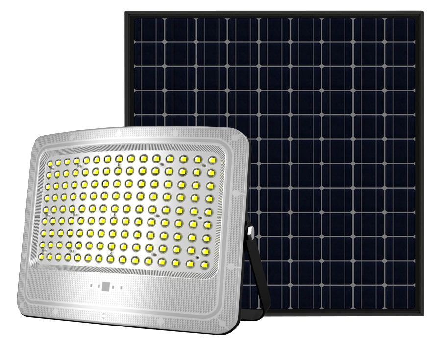 SUN 400 - Faro solare 400W con Pannello solare 25W, MKC Light