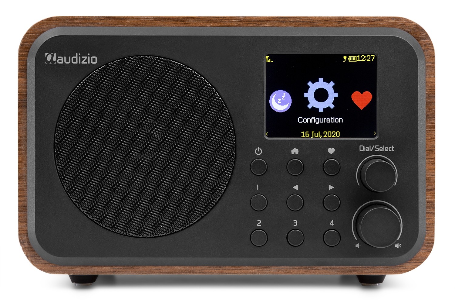 Venezia, WiFi Internet radio, batteria integrata, display a colori, colore noce