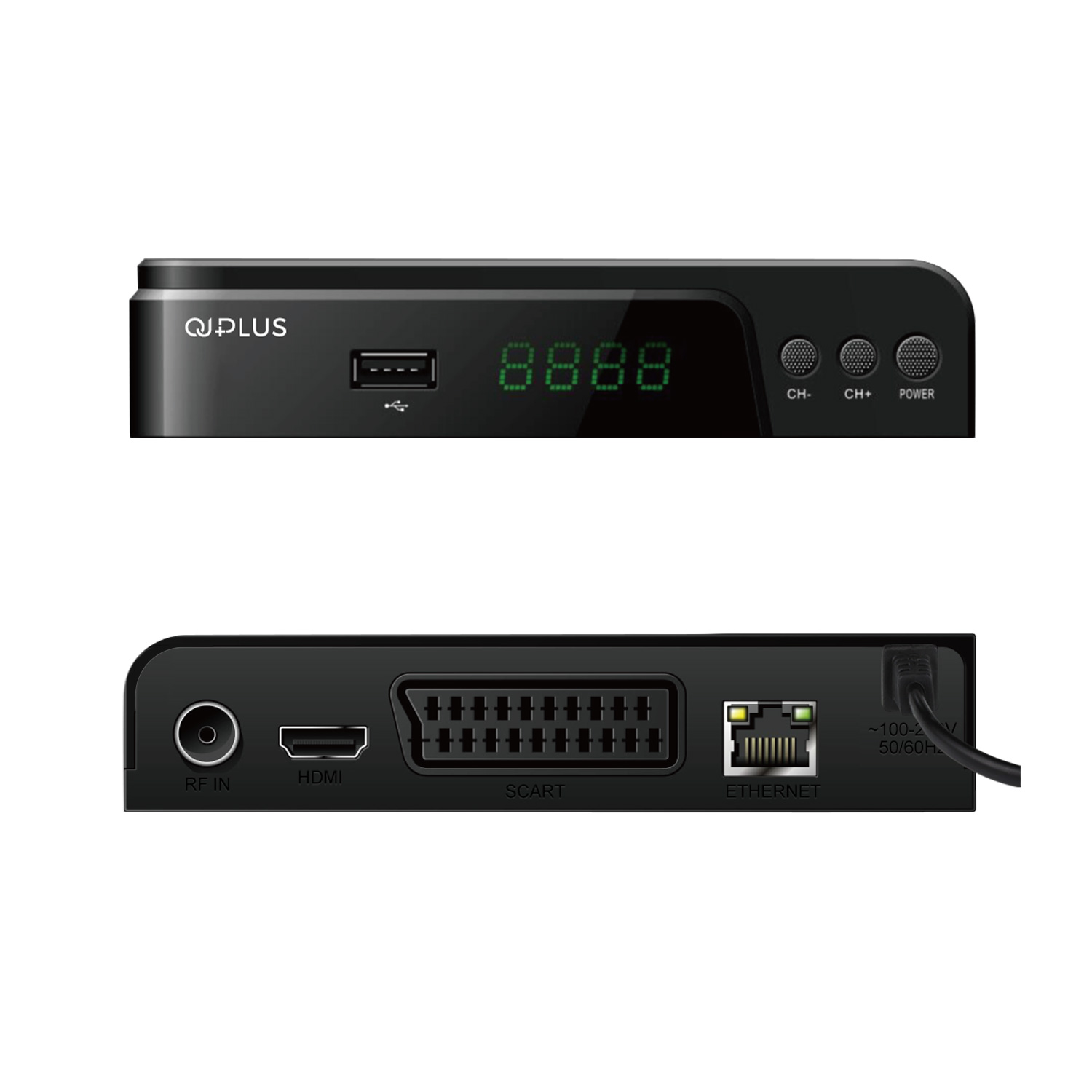 Decoder digitale terrestre dvb-t2 hevc h.265 60hz, 10bit