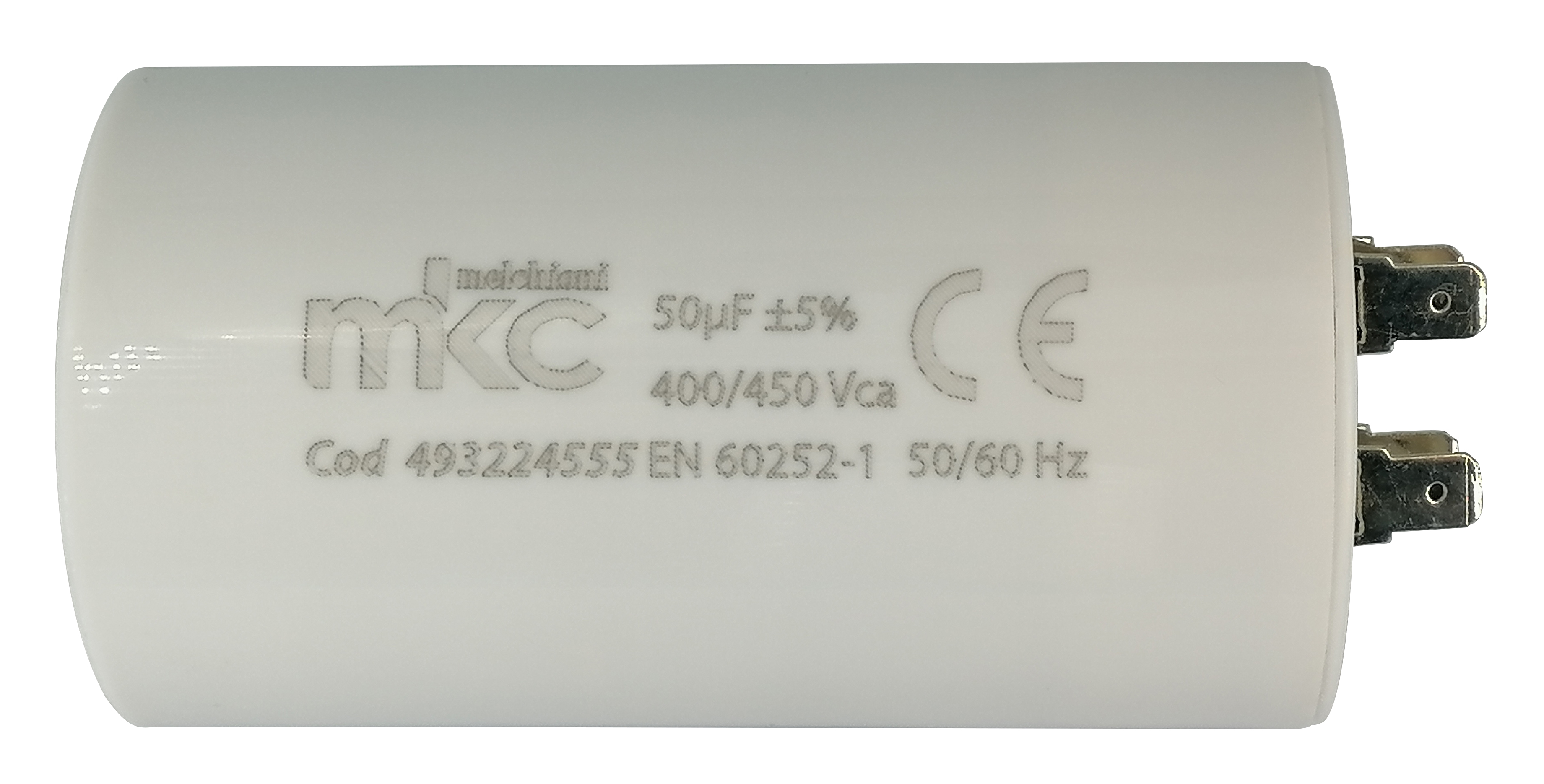 Condensatore in polipropilene di spunto terminale faston 10UF 400/450V senza vite