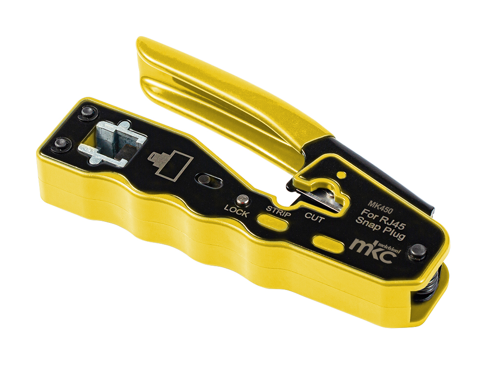 MK450 - Pinza crimpatrice compatta con tecnologia passante 8P/RJ45