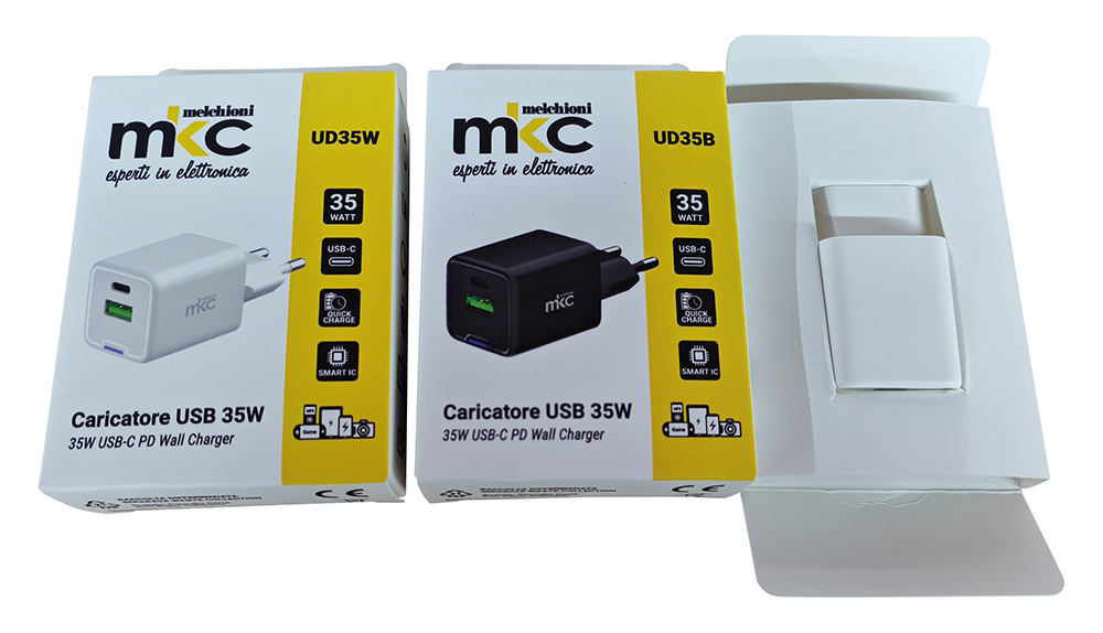 GAN USB Charger 35W PD 1 USB-C + 1 USB-A Black