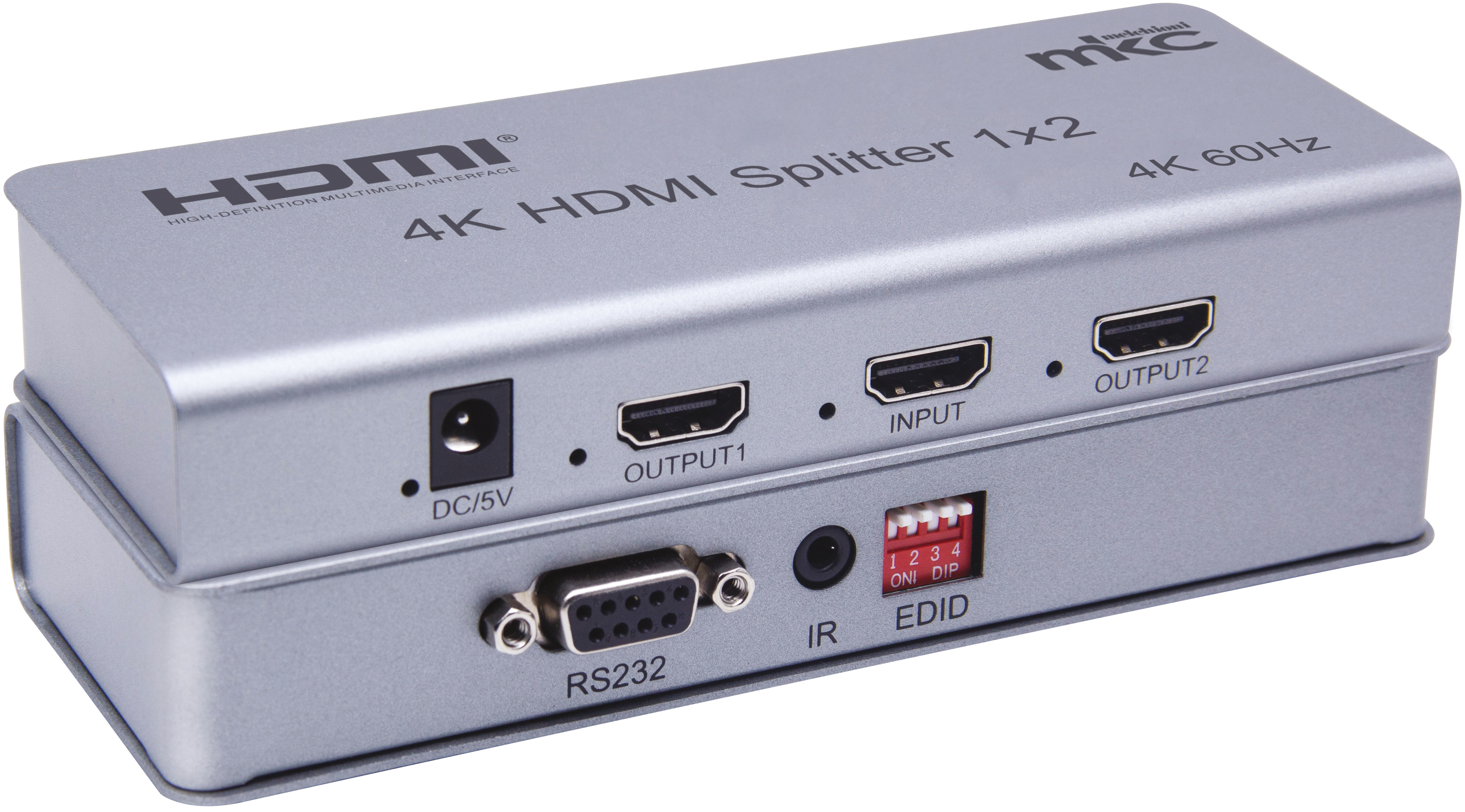 4K 60Hz HDMI Splitter V2.0 EDID 1IN x 2OUT model MK-911-2plus