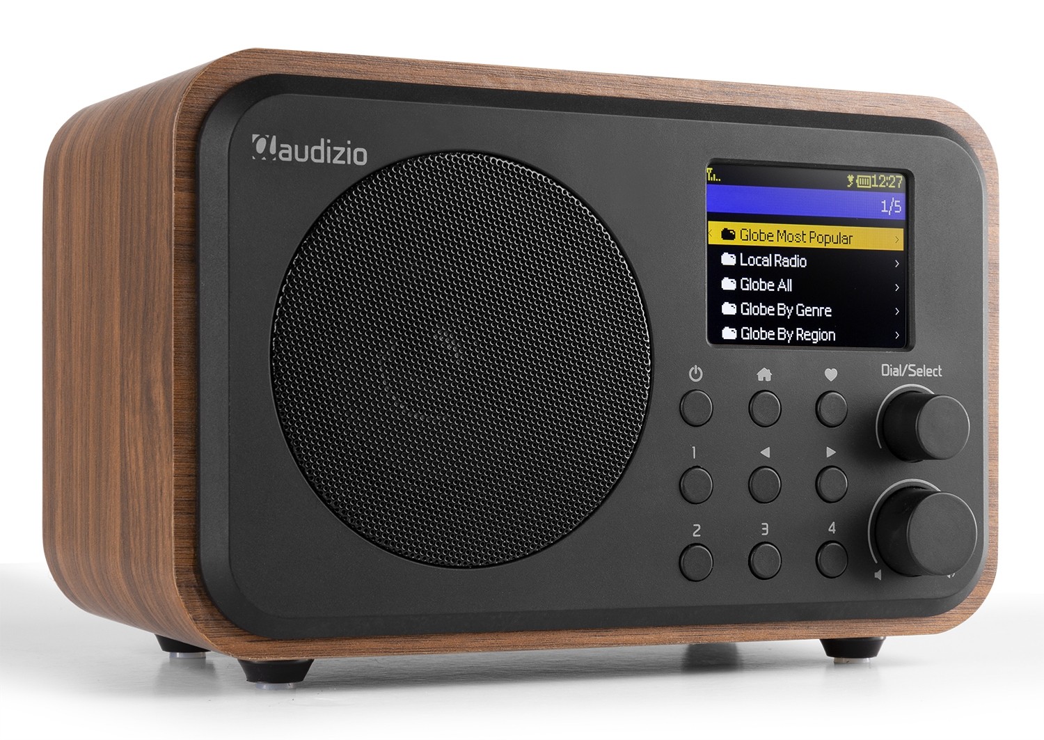 Venezia, WiFi Internet radio, batteria integrata, display a colori, colore noce