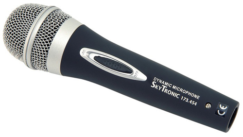 Microfono dinamico ad impugnatura in plastica soft grip con cavo da 4mt. 173454