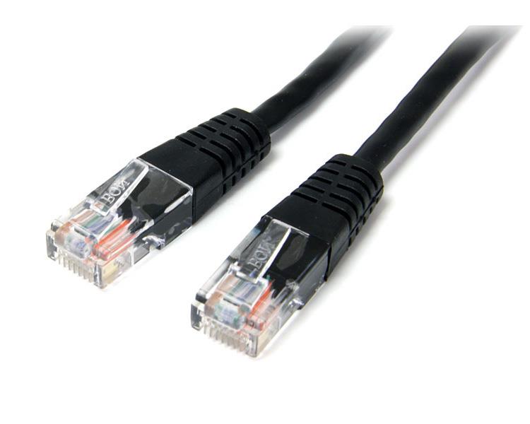 Startech.com M45PAT15MBK 15m Cat5e Patch Cable with Molded RJ45 Connectors - Black - Cat5e Ethernet Patch Cable - 15 m UTP Cat 5e Patch Cord (M45PAT15MBK)