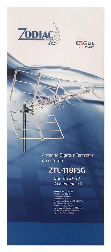Antenna UHF 23 elementi a X 5G Free mod. ZTL-118F5G