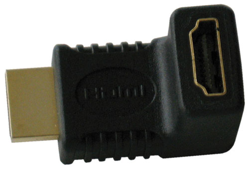 HDG-6212 90 M/F ADAPTOR BLACK BK Adapter video 90° plug /socket hdmi