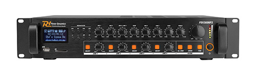 Amplificatore PA 360W - 100V - 4 zone regolabili singolarmente PDV360MP3