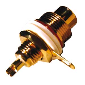 Presa Da Pannello Dorato Coassiale RCA A Vite Rossa PR/561R-C