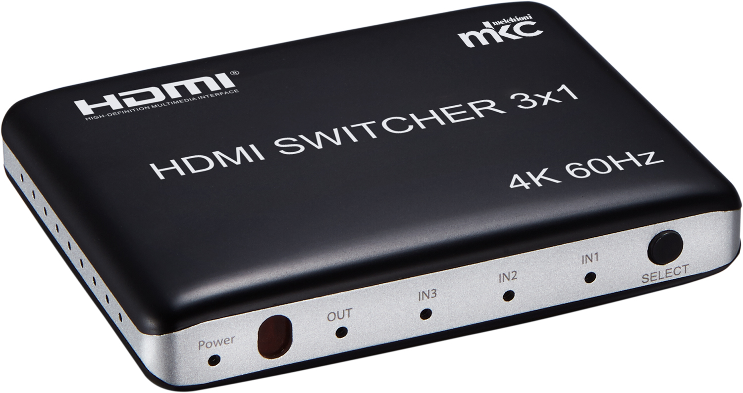 HDMI Selector V2.0b UHD 4K/60Hz 3IN x 1OUT model MK-DSW3 2.0