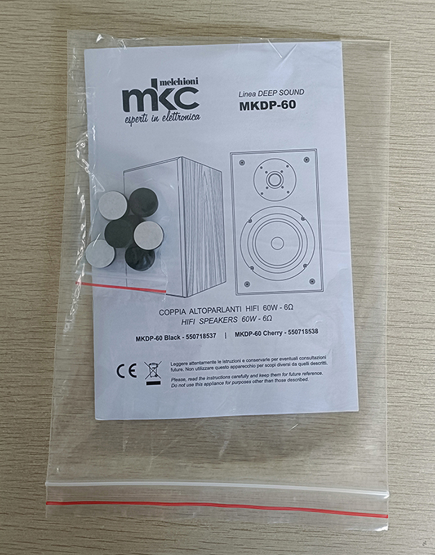 Pair of passive 2-way speakers 60W 6" 6Ohm black MKDP-60 Black