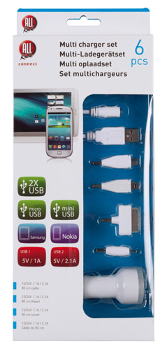 Set caricabatterie.auto+micro-miniusb+nokia-sams 79401