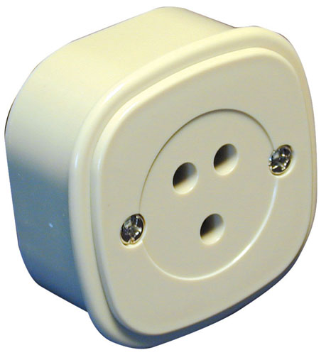 Presa telefonica a 3 poli unificata da parete