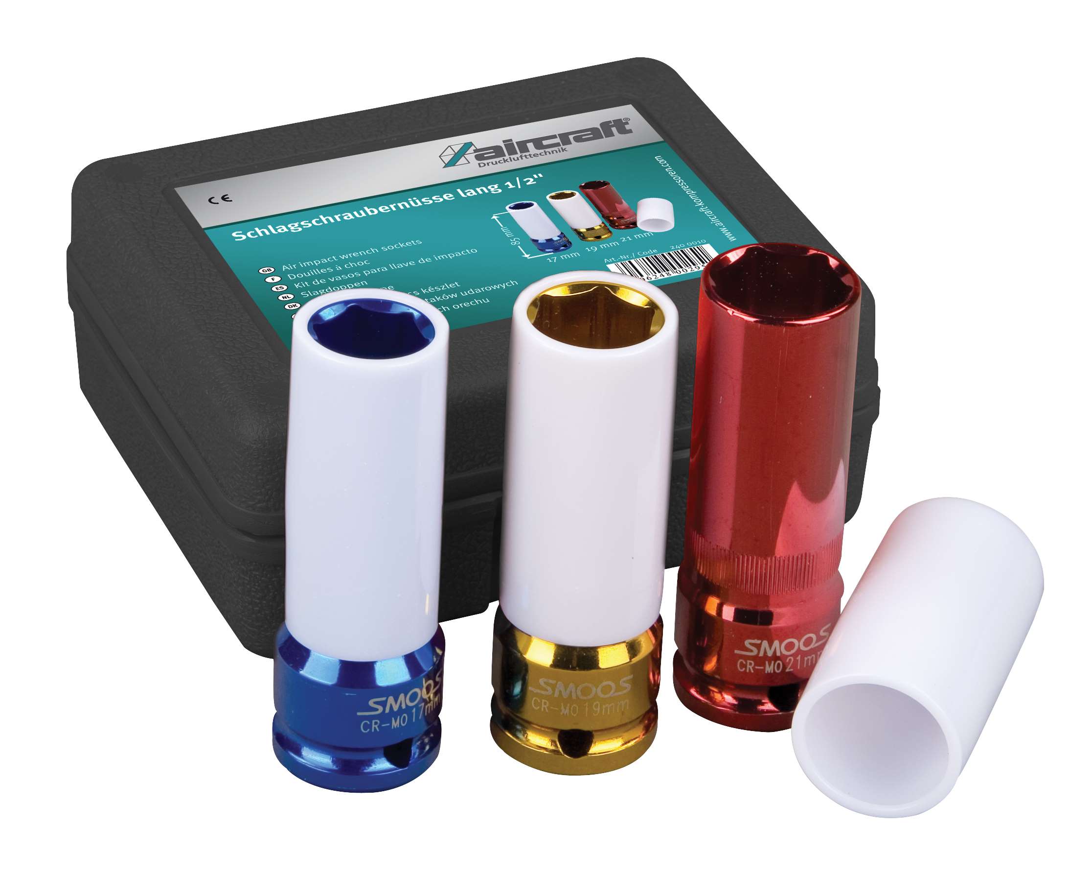 AIRCRAFT 2400010 Set 3 bussole teflonate attacco 1/2 per cerchi in lega