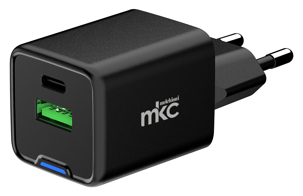 GAN USB Charger 35W PD 1 USB-C + 1 USB-A Black