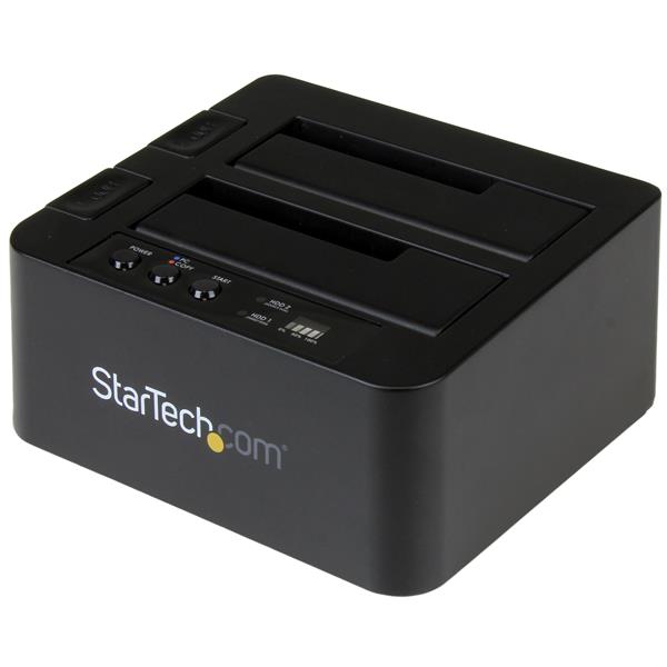 Startech.com SDOCK2U313R Docking Station per Hard Disk - Duplicatore Autonomo USB 3.1 (10Gbps) con 2 Slot per SSD/HDD SATA III da 2.5" e 3.5" - Clonatore di Hard Drive con Carica dall'Alto (SDOCK2U313R)