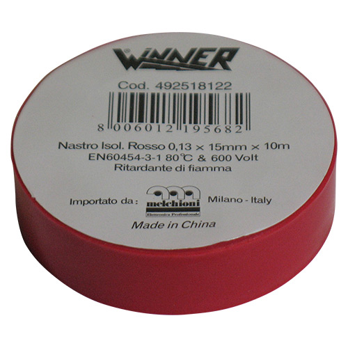 MKC 492518122 Insulating tape red 0,13mmx15mmx10mt self-extinguishing