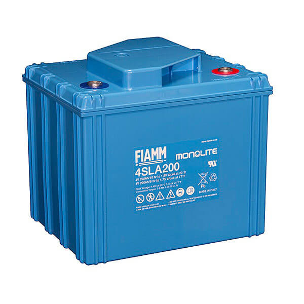 Batteria al piombo ricaricabile 4V 200Ah terminale m8 FIAMM