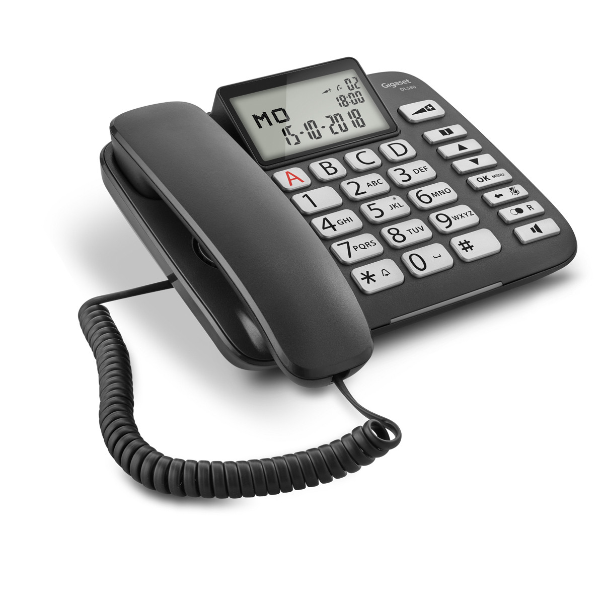 Telefono a filo da tavolo Gigaset DL580 nero