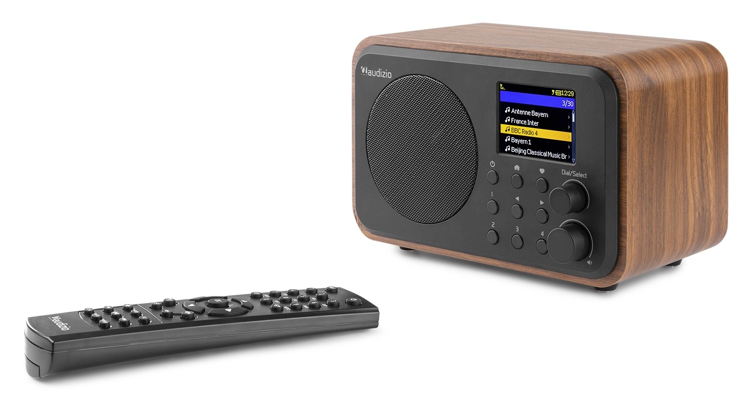 Venezia, WiFi Internet radio, batteria integrata, display a colori, colore noce