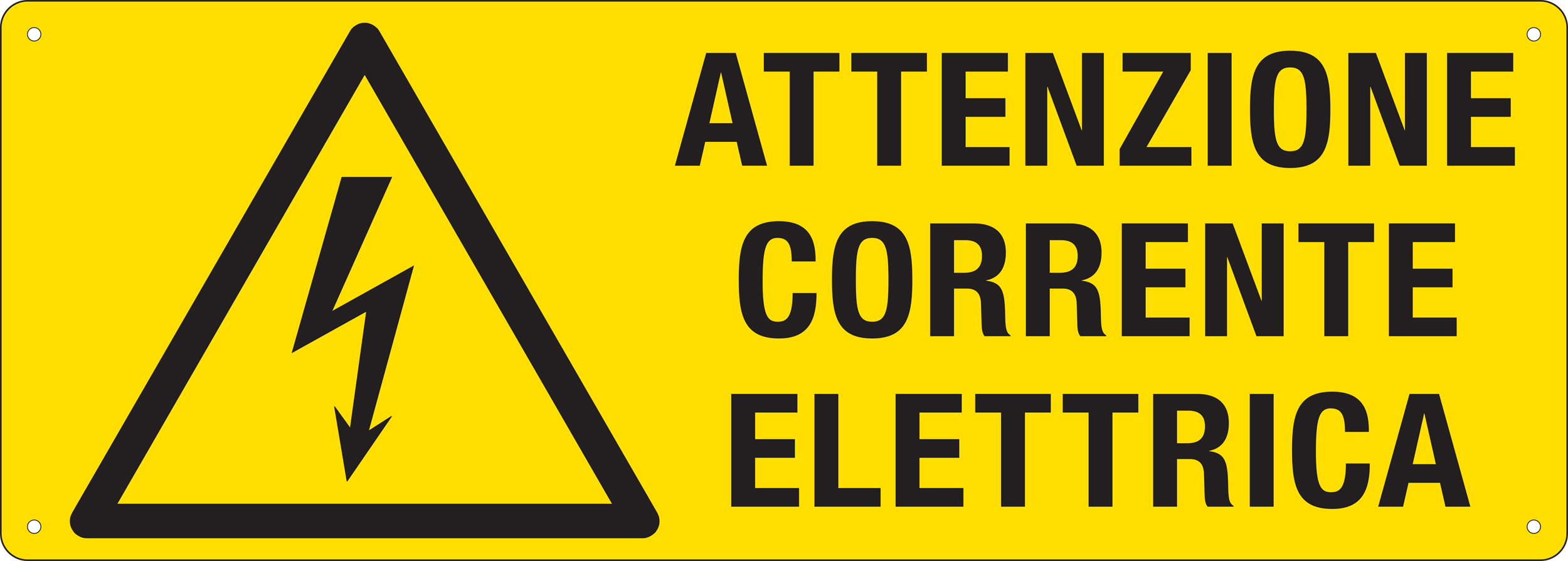 Cartelli Segnalatori E1743K Pericolo attenzione corrente elettrica