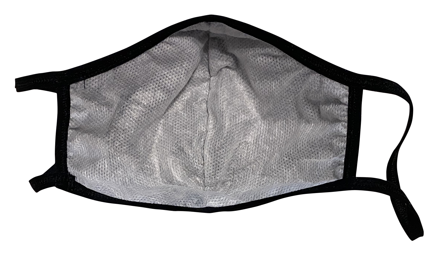 Mascherina Facciale Cotone Anatomica - 3 strati - Colore Nero