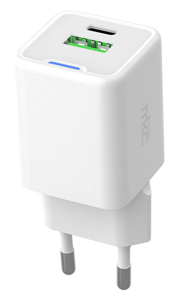 USB GAN 35W PD Charger 1 USB-C + 1 USB-A White
