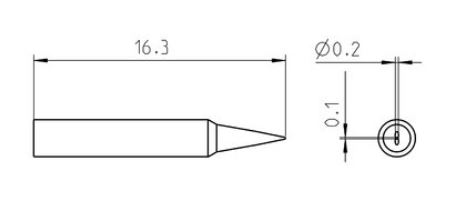 RT Pico Punta saldante,  Ø 0,2 x  0,1 mm T0050102199 Weller