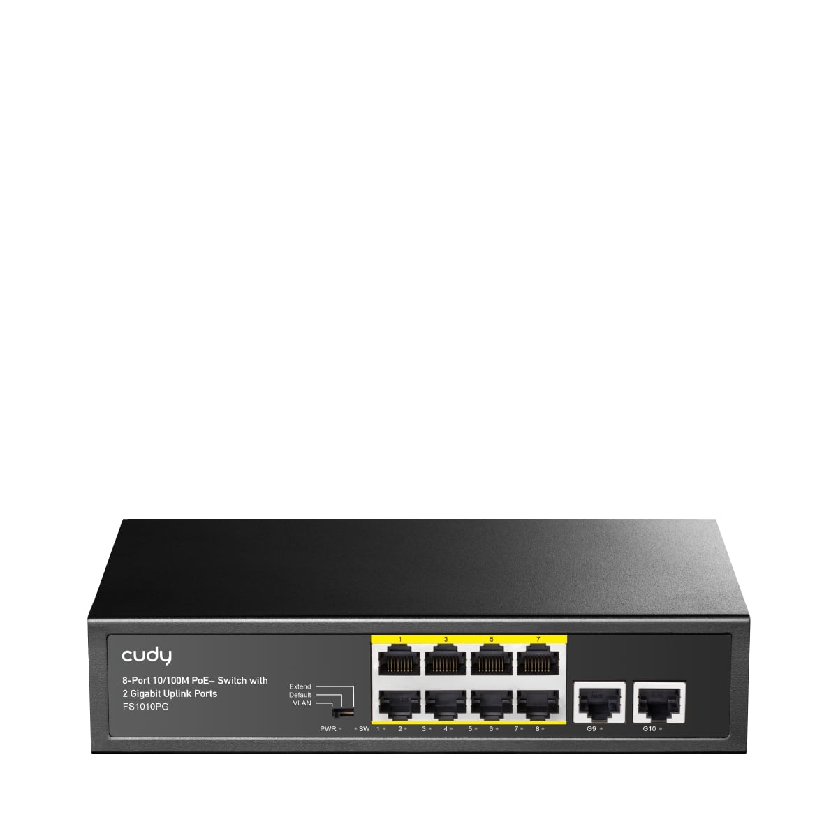 FS1010PG - 8-Port 10/100M PoE+ Switch with 2 Gigabit Uplink Ports 120W