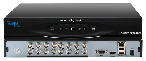 Dvr zodiac, 5 mpx, 16 canali, hybrid p2p, h264, 9 in 1, 1 canale audio HVR-9516