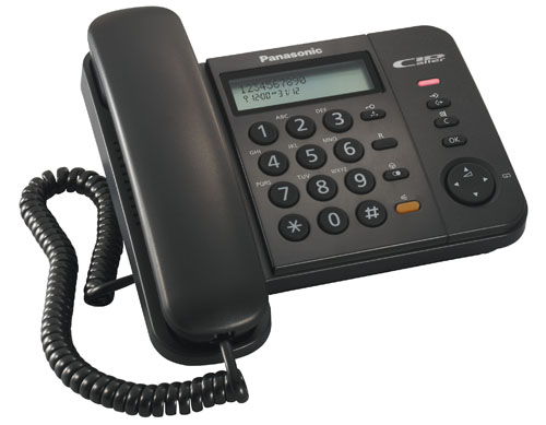 Telefono a filo Panasonic KX-TS580EX1B: colore Nero