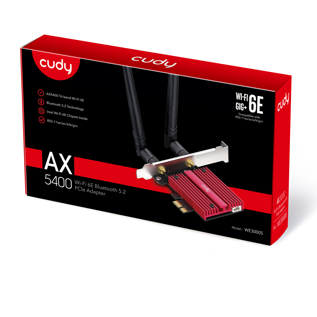 WE3000S - AX5400 Wi-Fi 6E PCI Express Adapter