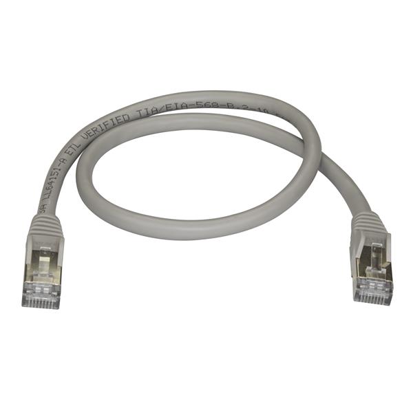 Startech.com 6ASPAT50CMGR Cavo Ethernet CAT6a da 50cm - Cavo di rete Lan RJ45 10 Gigabit Schermato 100W PoE - Cavo dati patch STP 10GbE - Testato individualmente - Certificato UL/TIA - Grigio (6ASPAT50CMGR)