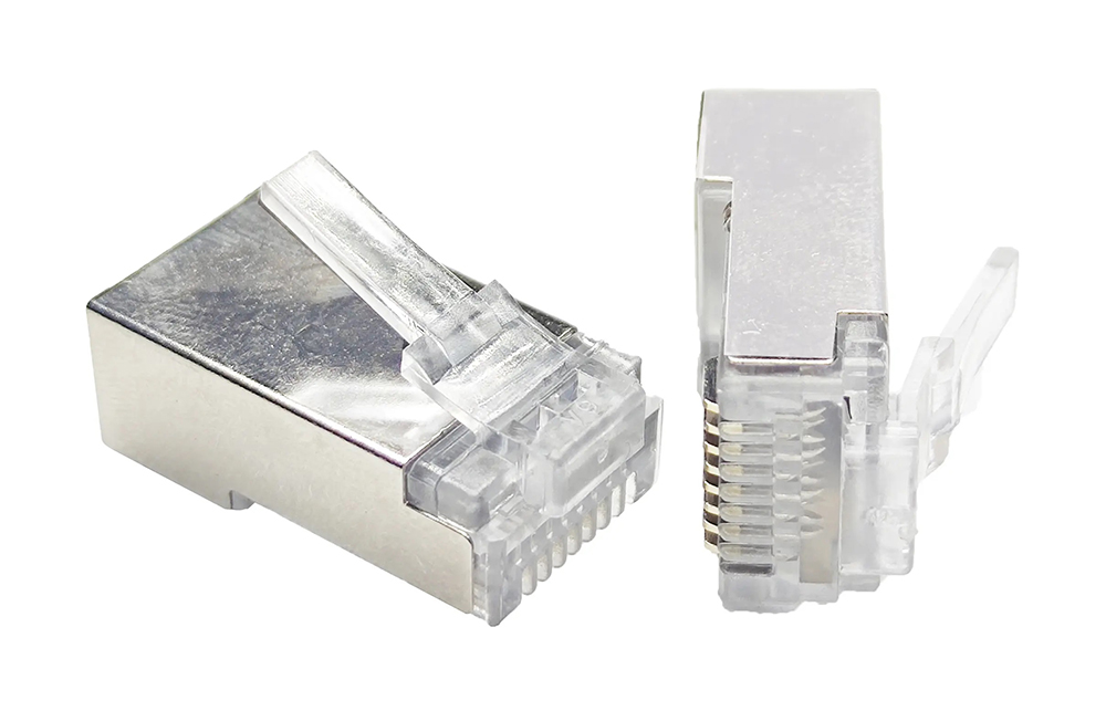 Spina RJ45 connettore con fori passanti Cat6 FTP (barattolo da 100pz)