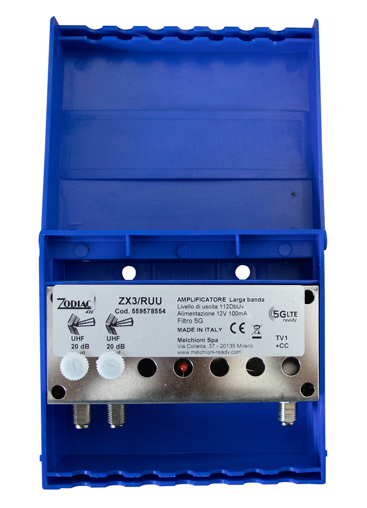 ZX3/RUU - 5G Free DVB-T2 Mast Amplifier with 2 UHF Band Inputs