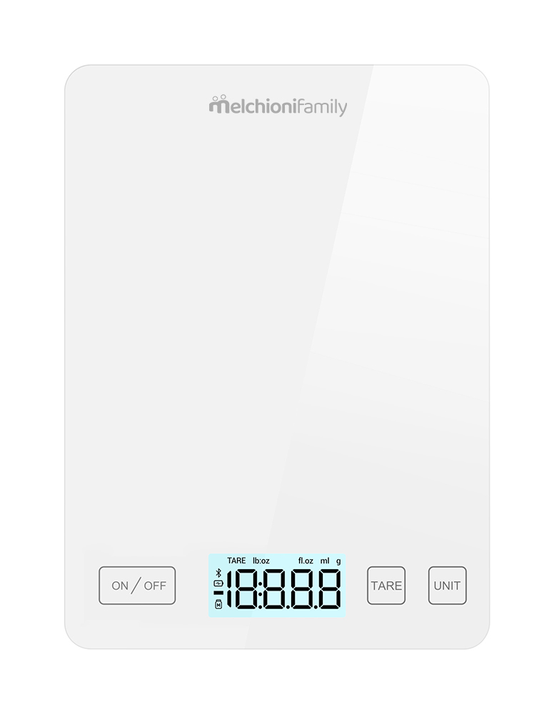 Bilancia da cucina SMARTY  connessione senza fili, display LCD, 5kg, vetro temperato