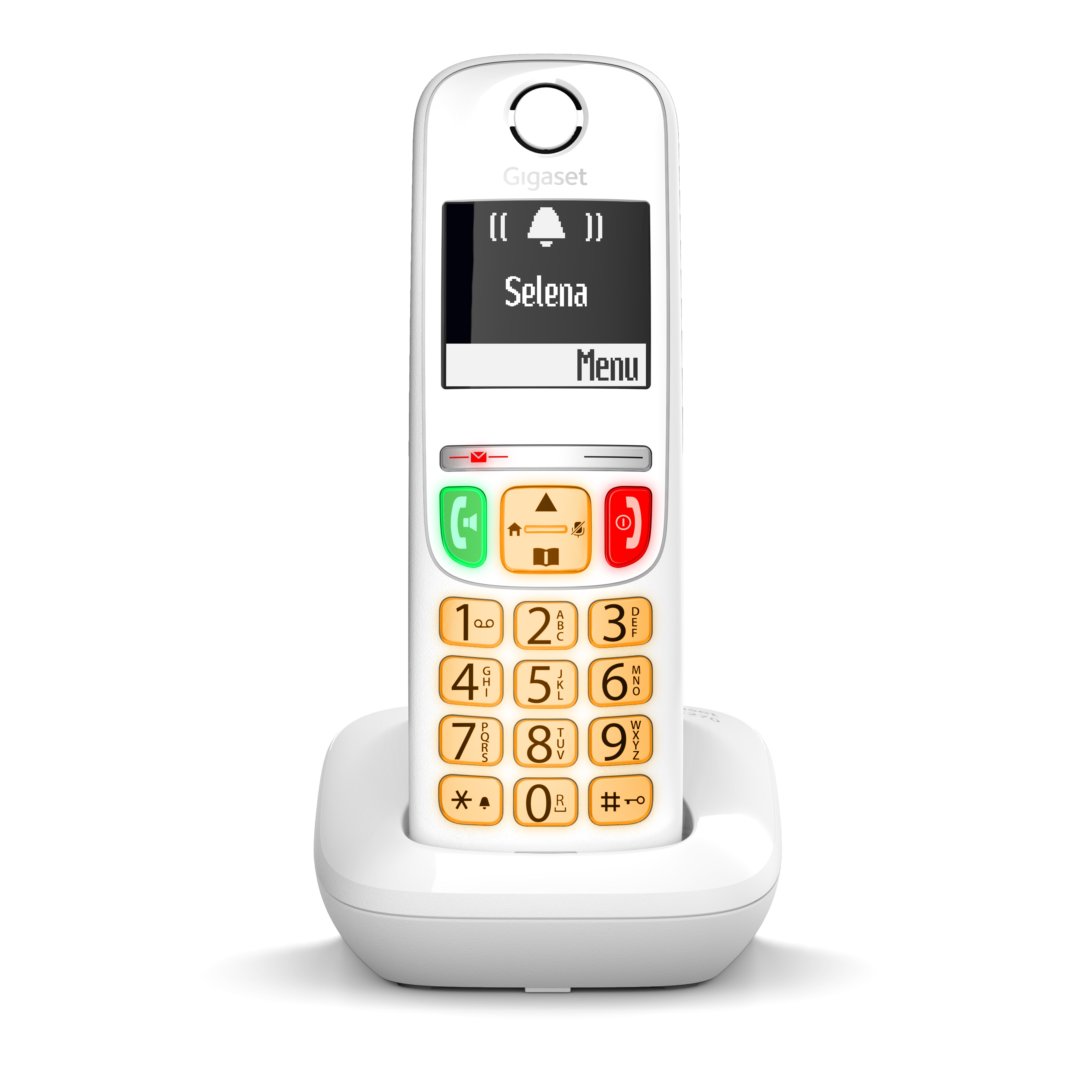Gigaset DECT Cordless Phone with Large Buttons E270 - White Color